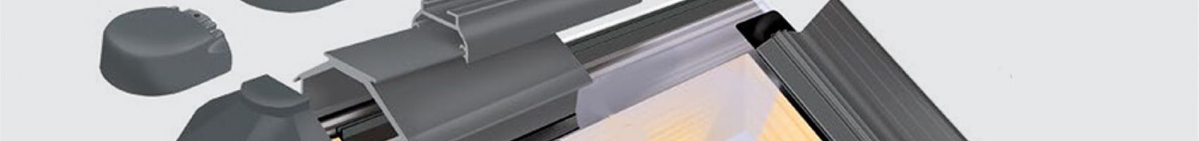 Exitex Aluminium Cresfinex Mk4 Ridge 3m Grey RAL9023