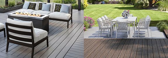 140mm Dex Grey Grooved Edge Decking Board 3660mm