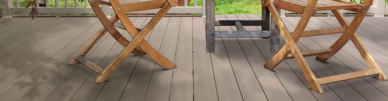 145mm Moss Grey PVC Decking 4.9m