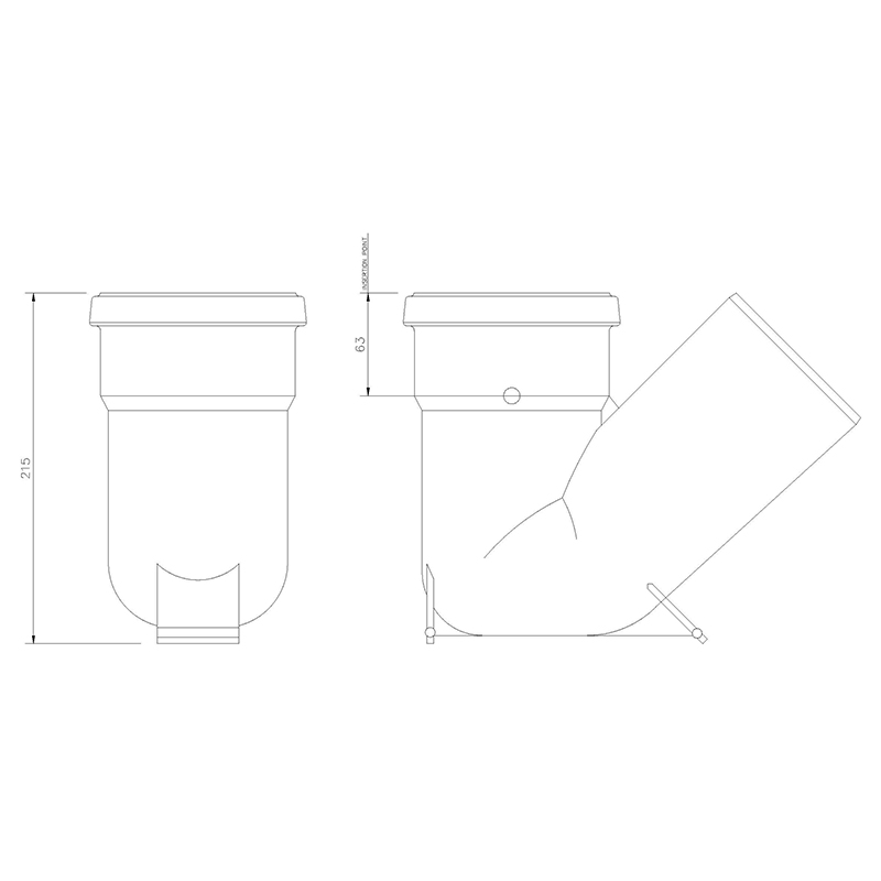 FloPlast 110mm Underground 45° Universal Gully Trap 