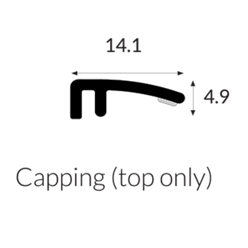Ash Gloss 2 Part Capping Strip 3.05m 