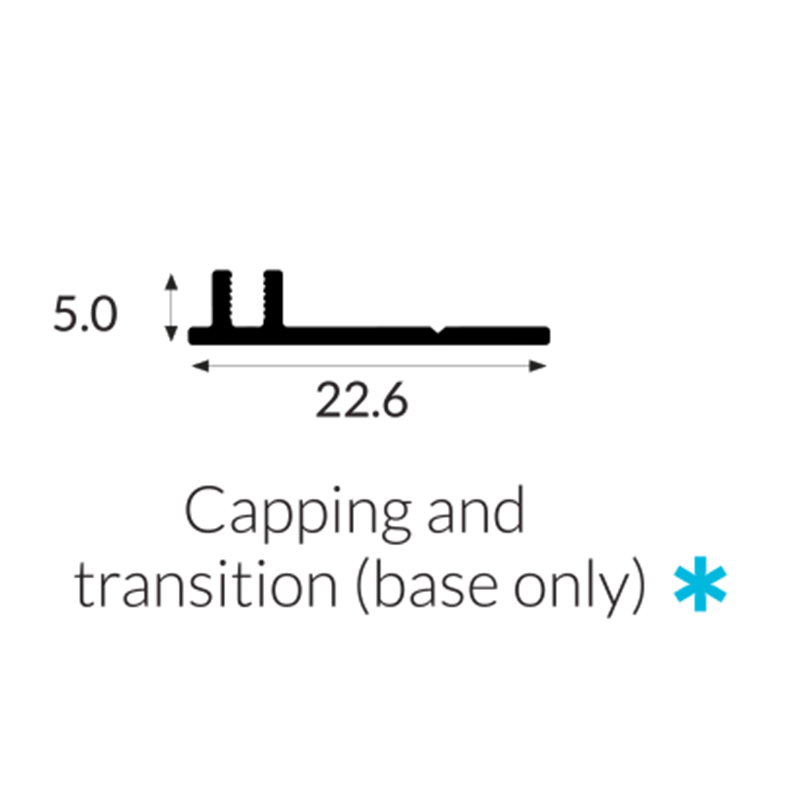 Ash Gloss 2 Part Capping Strip 3.05m 