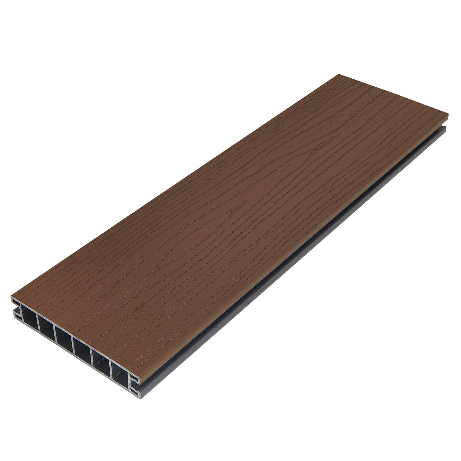 145mm Dark Oak PVC Decking 4.9m 