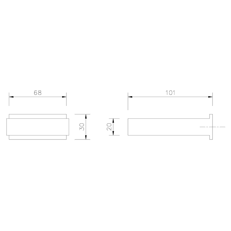 68mm Round Single Fix White Pipe Clip 