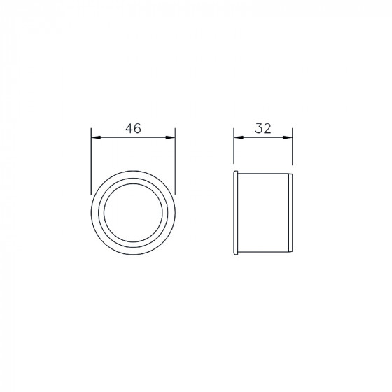 FloPlast 40mm x 32mm ABS Solvent Weld Waste Anthracite Grey Reducer