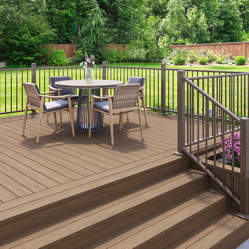 140mm Dex Brown Grooved Edge Decking Board 3660mm