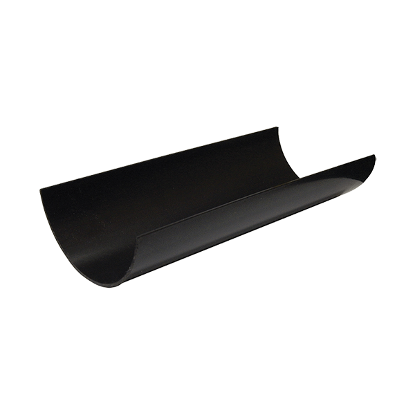 112mm FloPlast Black Half Round Gutter 4m