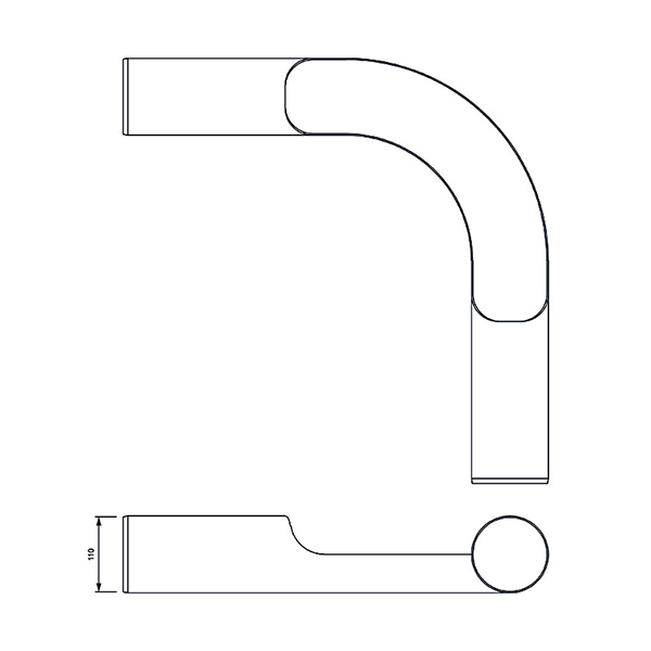 FloPlast 87½° Long Radius Bend with Channel Access 