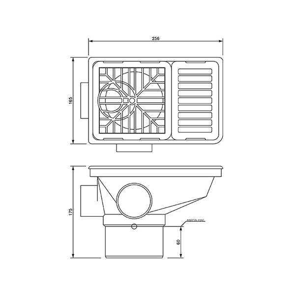 FloPlast 110mm Rectangular Hopper And Grid 