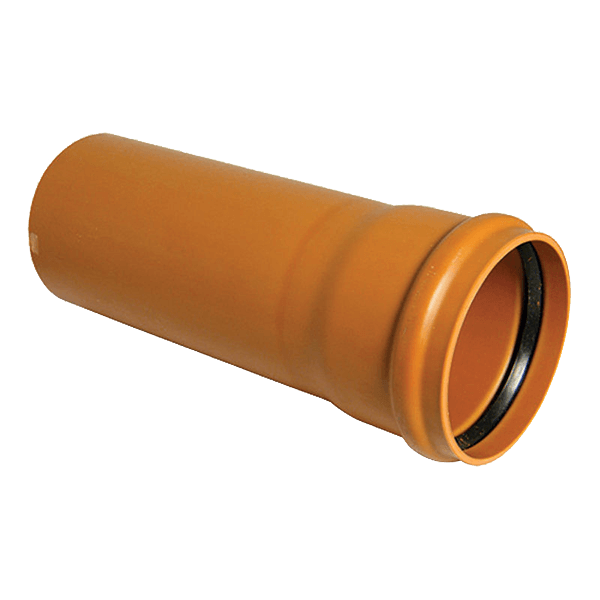 FloPlast 110mm Underground Single Socket Pipe 3.0m  image