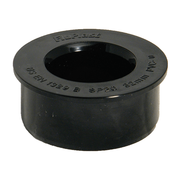 FloPlast 32mm Black Solvent Weld Soil Boss Adaptor - SP20 image