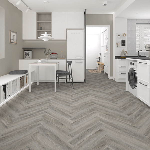 Clever Click Concord Ash Herringbone Flooring 1.56m² - 125mm x 625mm Pk20 image