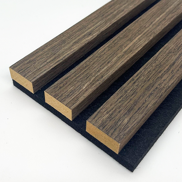 600mm Walnut Acoustic Slat Wall Panel 2.4m