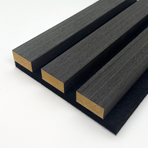 600mm Ebony Acoustic Slat Wall Panel 2.4m